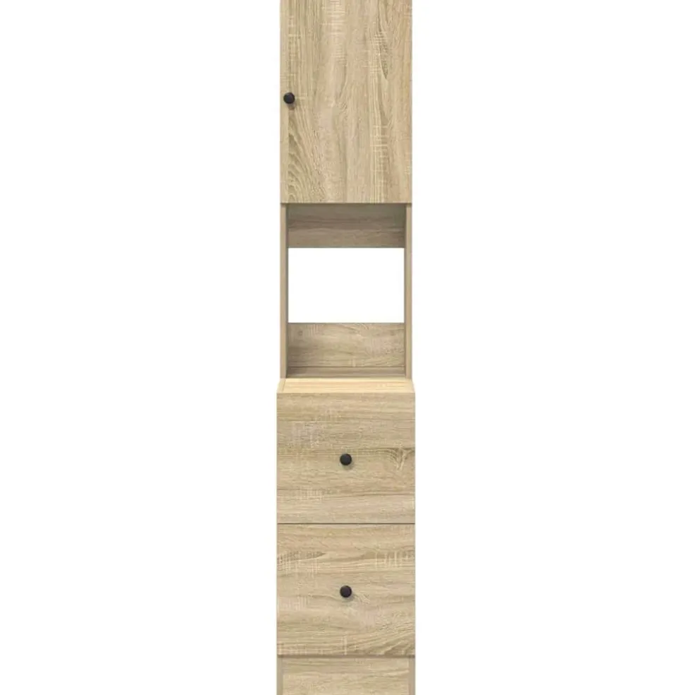 vidaXL Keukenkast Beige 35 x 50 x 180 cm Bewerkt hout