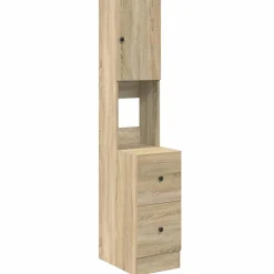 vidaXL Keukenkast Beige 35 x 50 x 180 cm Bewerkt hout