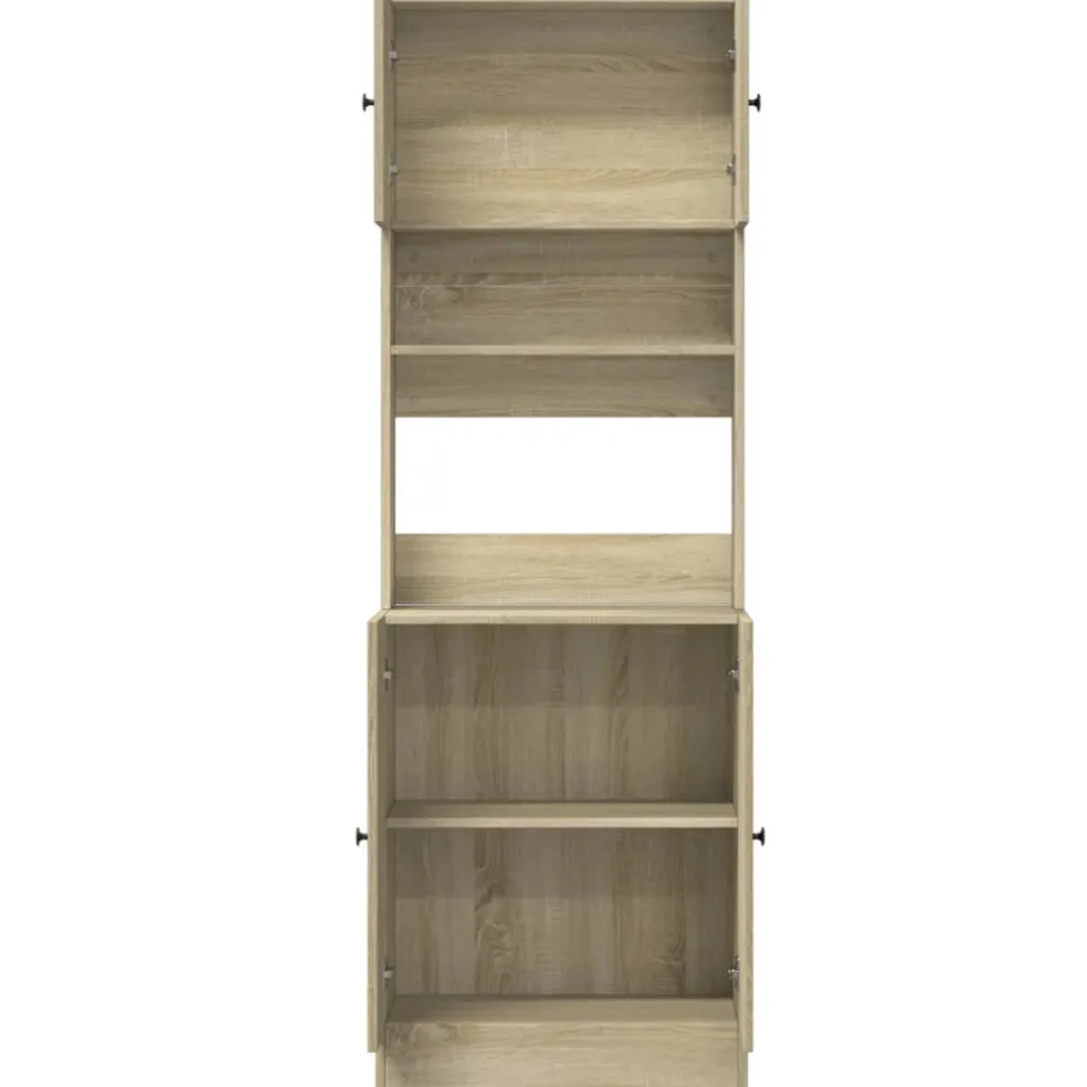 vidaXL Keukenkast 60x50x180 cm bewerkt hout sonoma eikenkleurig