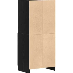 vidaXL Keukenkast 57x41,5x131,5 cm bewerkt hout zwart