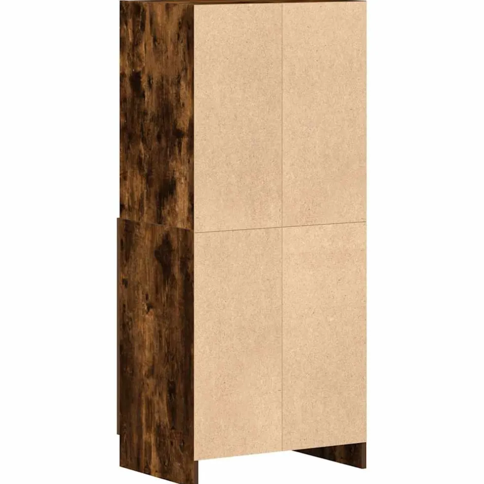 vidaXL Keukenkast 57x41,5x131,5 cm bewerkt hout gerookt eikenkleurig