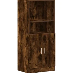 vidaXL Keukenkast 57x41,5x131,5 cm bewerkt hout gerookt eikenkleurig