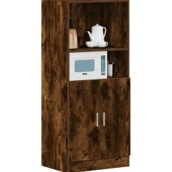 vidaXL Keukenkast 57x41,5x131,5 cm bewerkt hout gerookt eikenkleurig