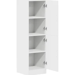 vidaXL Keukenkast 38x41,5x131,5 cm bewerkt hout wit