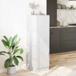 vidaXL Keukenkast 38x41,5x131,5 cm bewerkt hout wit