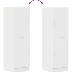 vidaXL Keukenkast 38x41,5x131,5 cm bewerkt hout wit
