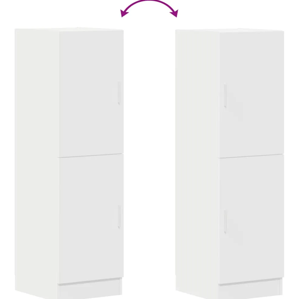 vidaXL Keukenkast 38x41,5x131,5 cm bewerkt hout wit