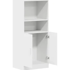 vidaXL Keukenkast 57x41,5x131,5 cm bewerkt hout wit