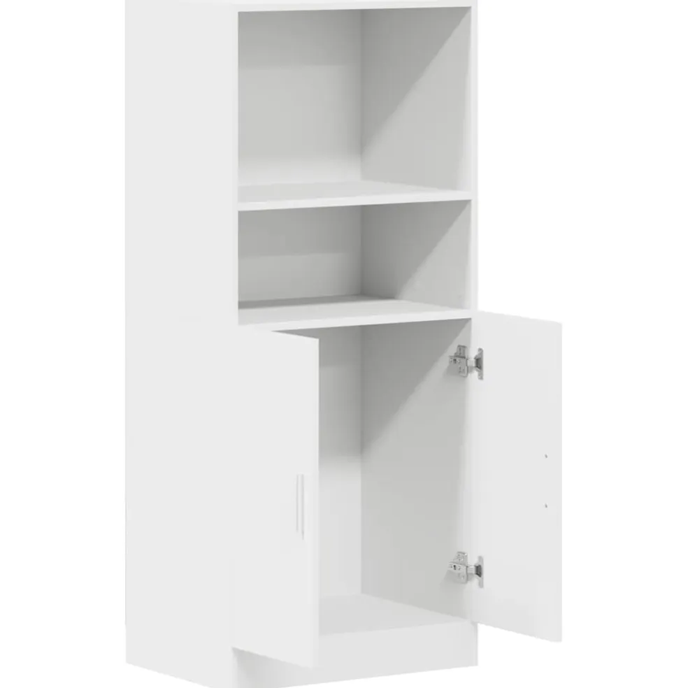 vidaXL Keukenkast 57x41,5x131,5 cm bewerkt hout wit