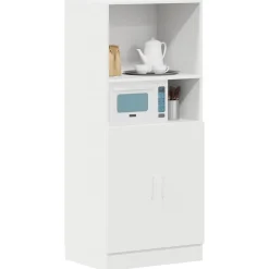 vidaXL Keukenkast 57x41,5x131,5 cm bewerkt hout wit