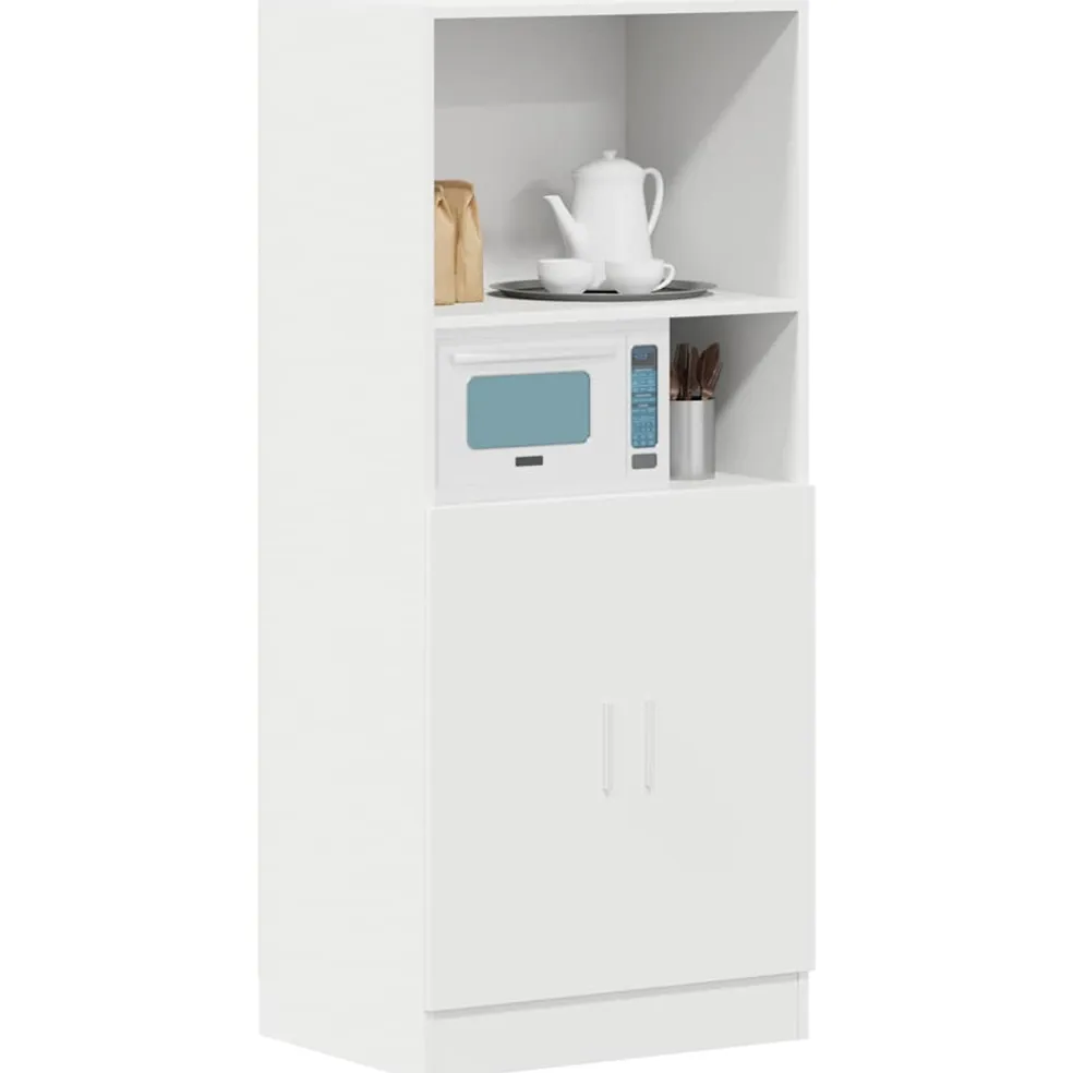 vidaXL Keukenkast 57x41,5x131,5 cm bewerkt hout wit