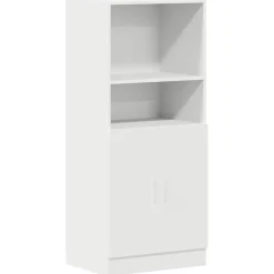 vidaXL Keukenkast 57x41,5x131,5 cm bewerkt hout wit