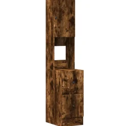 vidaXL Keukenkast 35x50x180 cm bewerkt hout gerookt eikenkleurig