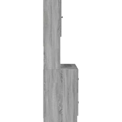 vidaXL Keukenkast 95x50x180 cm bewerkt hout grijs sonoma eiken