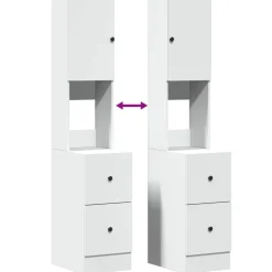 vidaXL Keukenkast 35x50x180 cm bewerkt hout wit