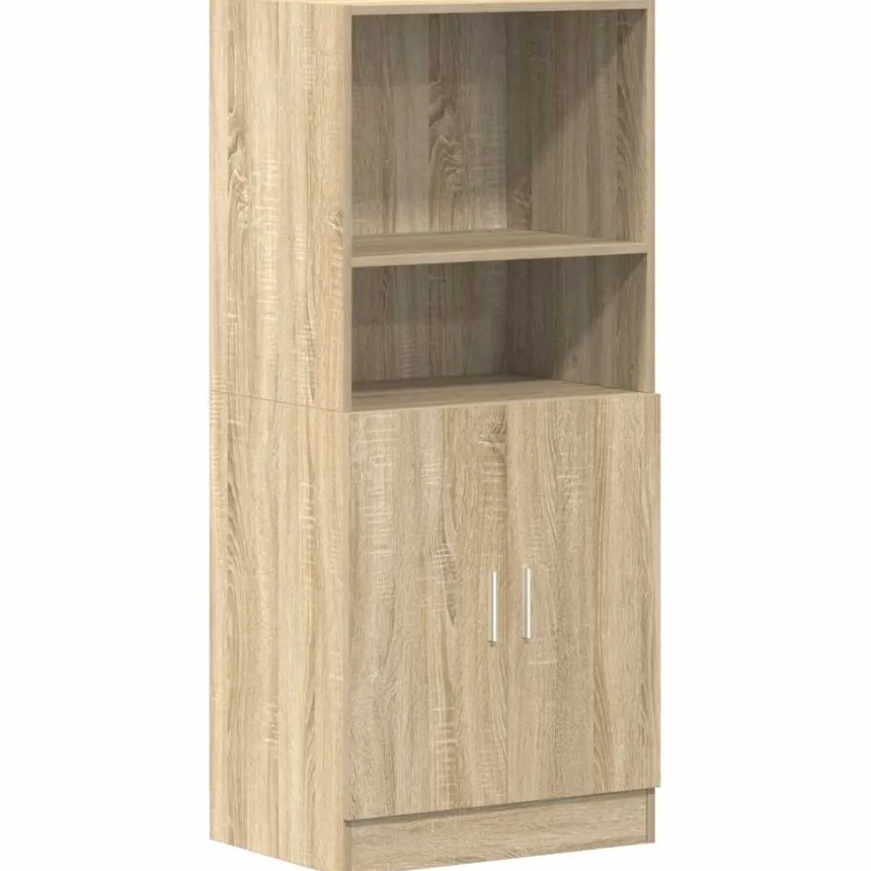 vidaXL Keukenkast 57x41,5x131,5 cm bewerkt hout sonoma eikenkleurig