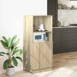 vidaXL Keukenkast 57x41,5x131,5 cm bewerkt hout sonoma eikenkleurig