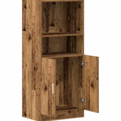 vidaXL Keukenkast 57x41,5x131,5 cm bewerkt hout oud houtkleurig