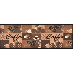 vidaXL Keukenmat wasbaar Coffee 45x150 cm bruin