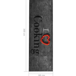 vidaXL Keukenmat wasbaar Cooking 60x300 cm