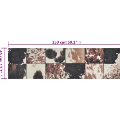 vidaXL Keukenmat wasbaar dierenhuidprint 45x150 cm fluweel