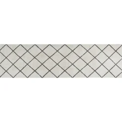 vidaXL Keukenmat wasbaar geblokt 45x150 cm fluweel