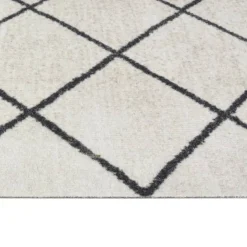 vidaXL Keukenmat wasbaar geblokt 45x150 cm fluweel