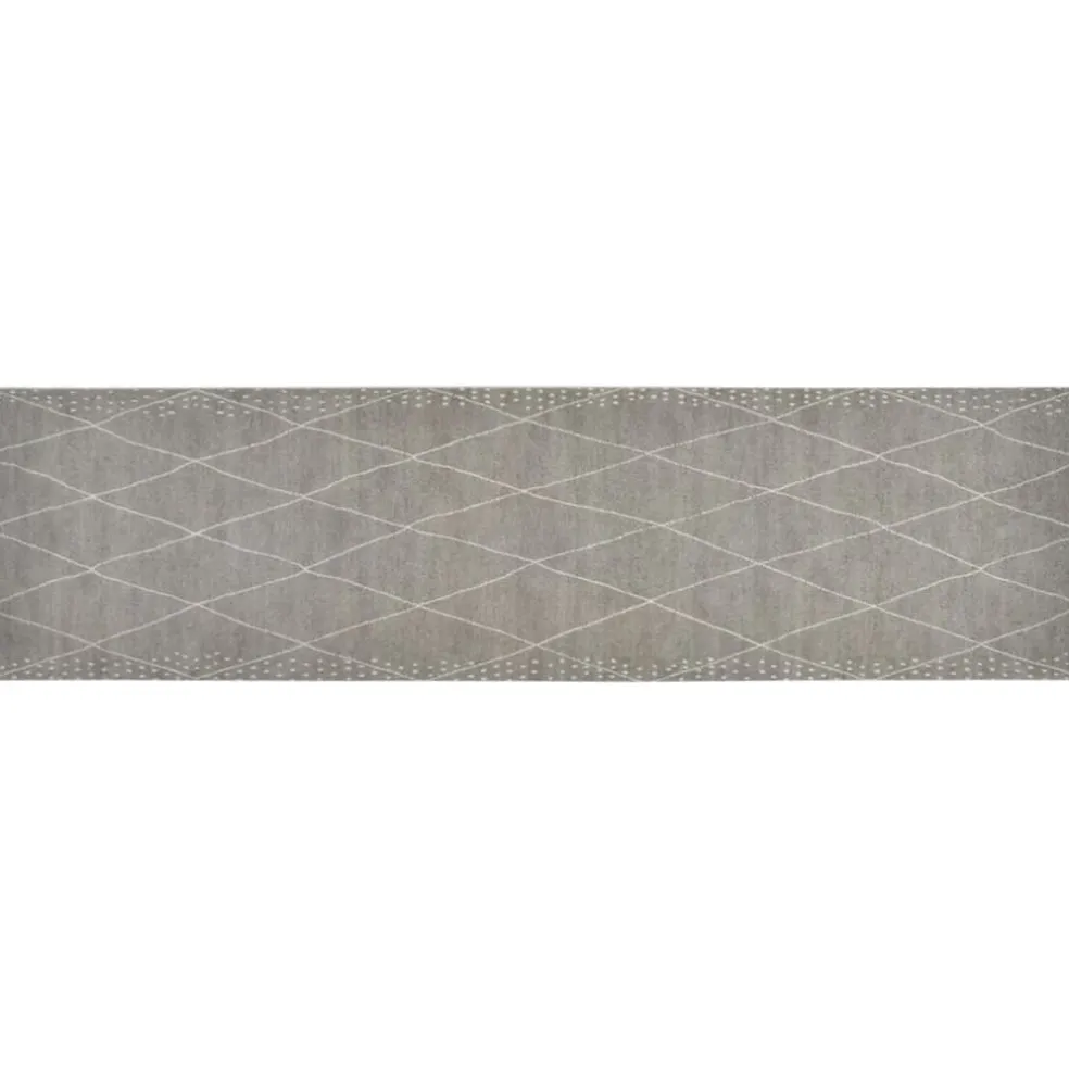 vidaXL Keukenmat wasbaar geruit 45x150 cm fluweel