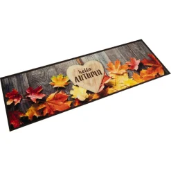 vidaXL Keukenmat wasbaar herfstprint 45x150 cm fluweel