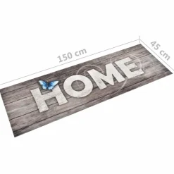 vidaXL Keukenmat wasbaar Home 45x150 cm