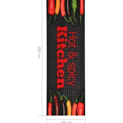 vidaXL Keukenmat wasbaar Hot & Spicy 60x300 cm