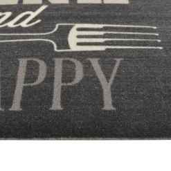 vidaXL Keukenmat wasbaar keukenprint 45x150 cm fluweel zwart