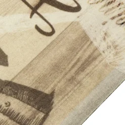 vidaXL Keukenmat wasbaar koffieprint 45x150 cm fluweel bruin
