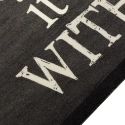 vidaXL Keukenmat wasbaar kopjeprint 60x300 cm fluweel zwart
