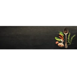 vidaXL Keukenmat wasbaar kruidenprint 45x150 cm fluweel