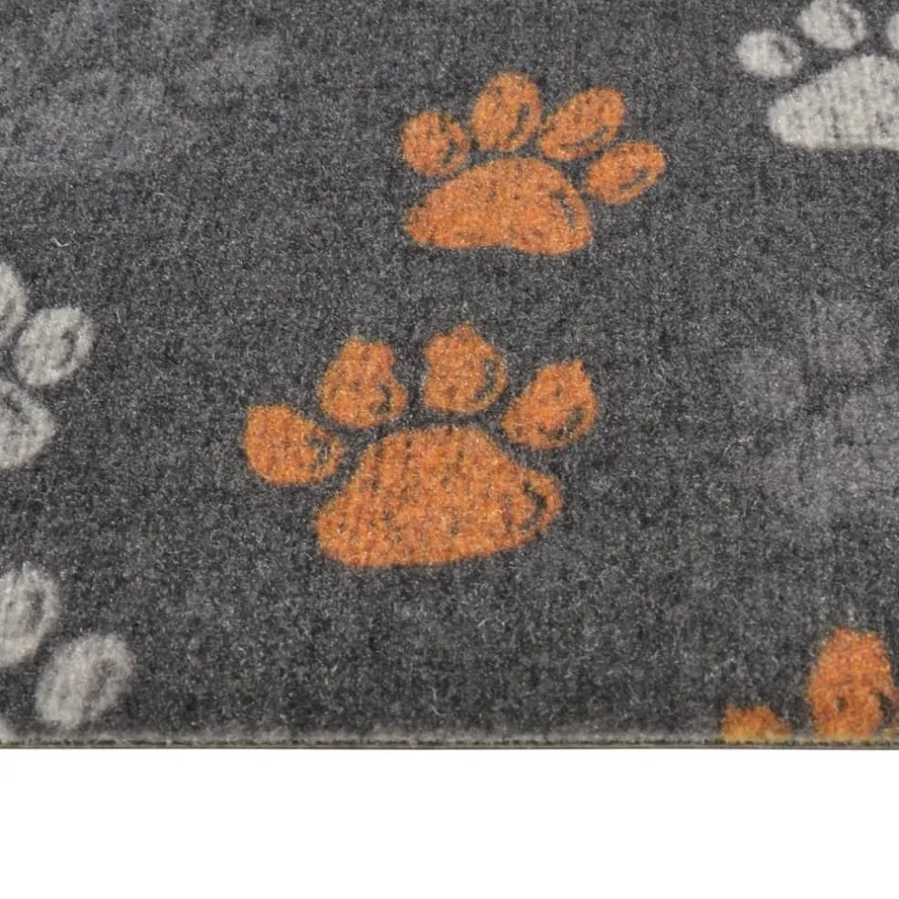 vidaXL Keukenmat wasbaar potenprint 45x150 cm fluweel