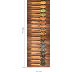 vidaXL Keukenmat wasbaar Spoons 45x150 cm