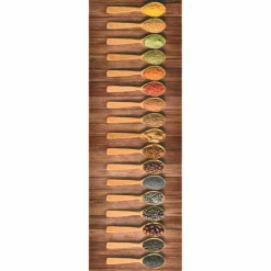 vidaXL Keukenmat wasbaar Spoons 45x150 cm