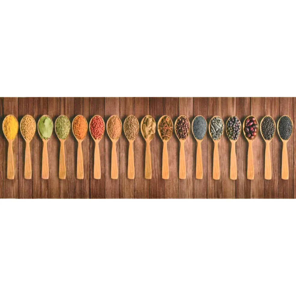 vidaXL Keukenmat wasbaar Spoons 60x300 cm