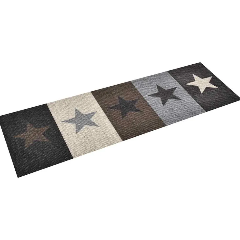 vidaXL Keukenmat wasbaar Star 45x150 cm
