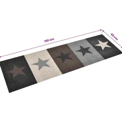 vidaXL Keukenmat wasbaar Star 45x150 cm