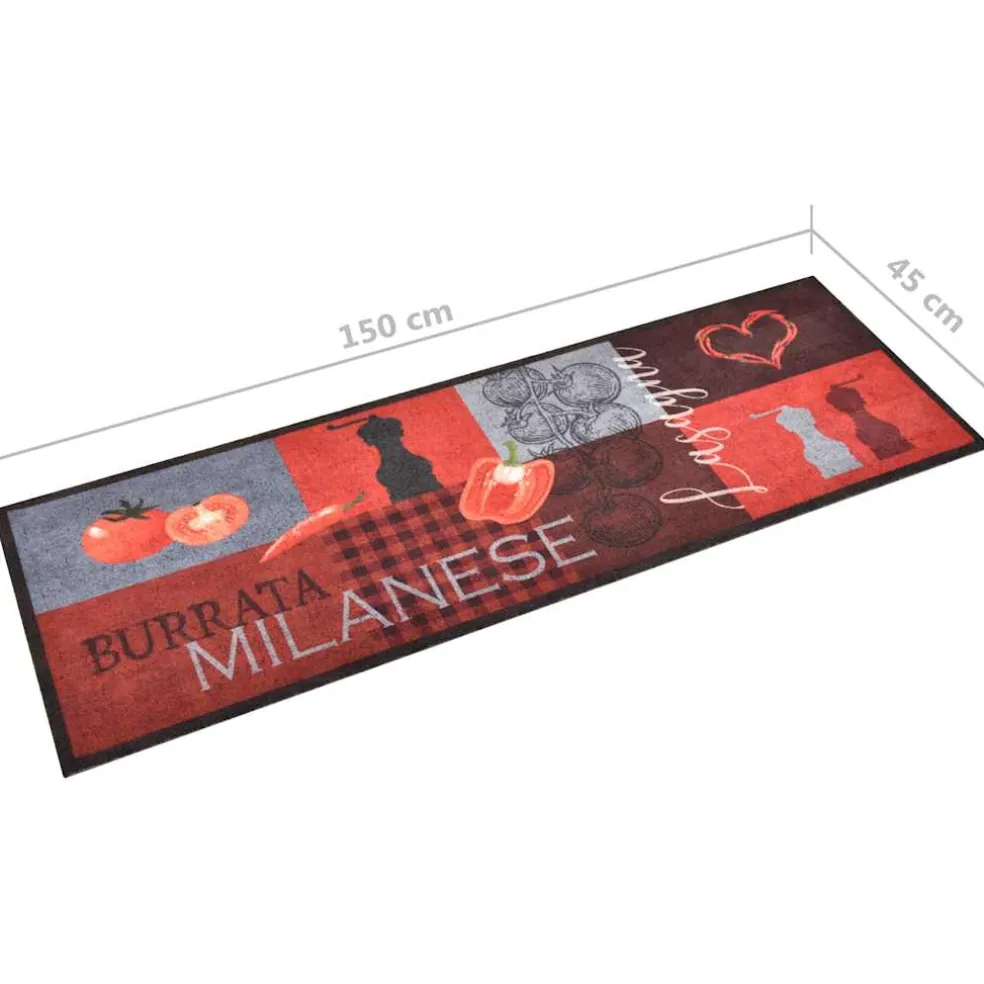 vidaXL Keukenmat wasbaar Tomatoes 45x150 cm