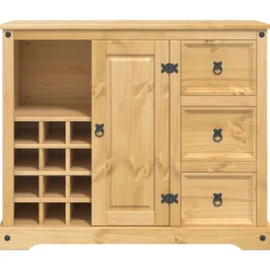 VidaXL Keukenopslag Honing Wax 112 x 70 x 91,5 cm Massief dennenhout