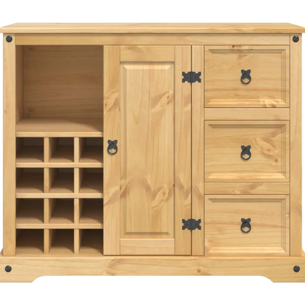 VidaXL Keukenopslag Honing Wax 112 x 70 x 91,5 cm Massief dennenhout