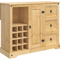 VidaXL Keukenopslag Honing Wax 112 x 70 x 91,5 cm Massief dennenhout