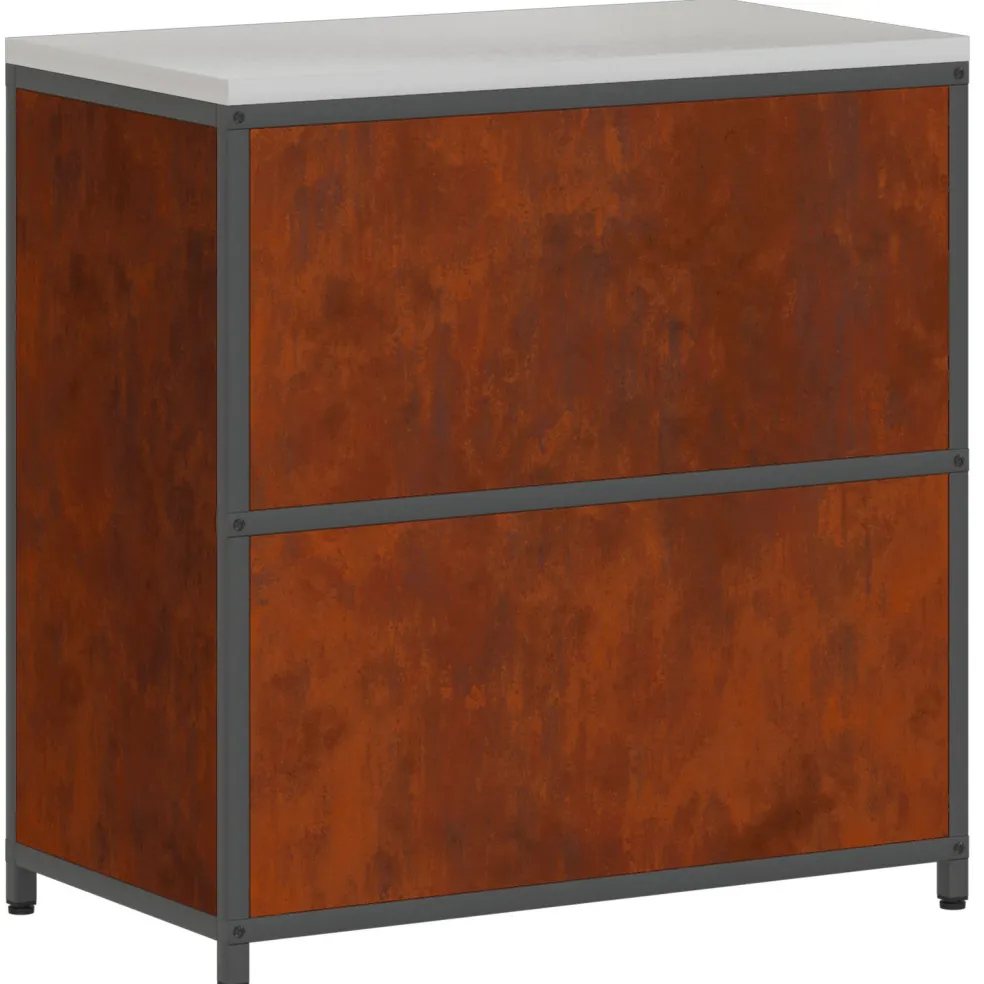 vidaXL Keukenopslag Kast HATTEM Roestig 90 x 50 x 92 cm Staal