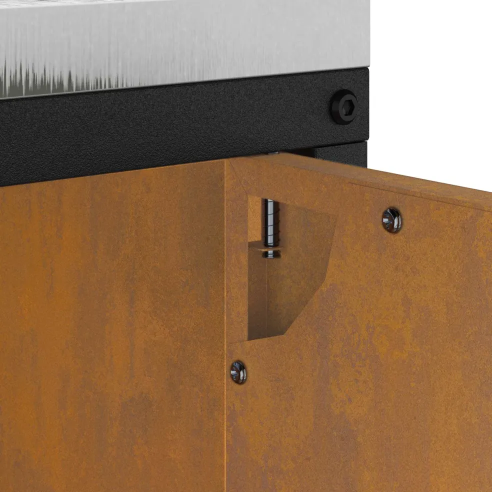 vidaXL Keukenopslag Kast HATTEM Roestig 90 x 50 x 92 cm Staal