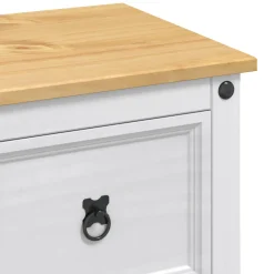 VidaXL Keukenopslag met lade Wit en Honing Was 112 x 70 x 91,5 cm