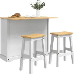 vidaXL Keukenopslag 2 st Wit en Honing Was 112 x 77 x 90 cm
