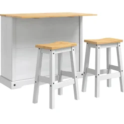vidaXL Keukenopslag 2 st Wit en Honing Was 112 x 77 x 90 cm